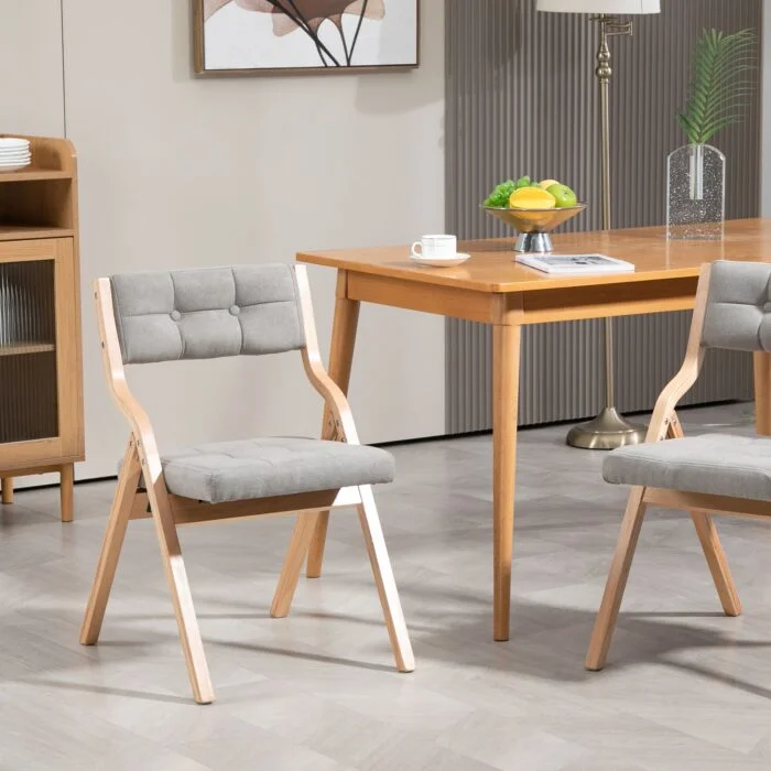 Klappstühle Set mit Polster – Gepolstert & Holz – Bild 11