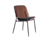 ELVA stühle Set – Walnuss Rückenlehne & Kunstleder Sitz – Bild 6