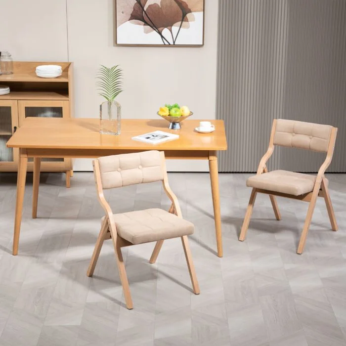 Klappstühle Set mit Polster – Gepolstert & Holz – Bild 9