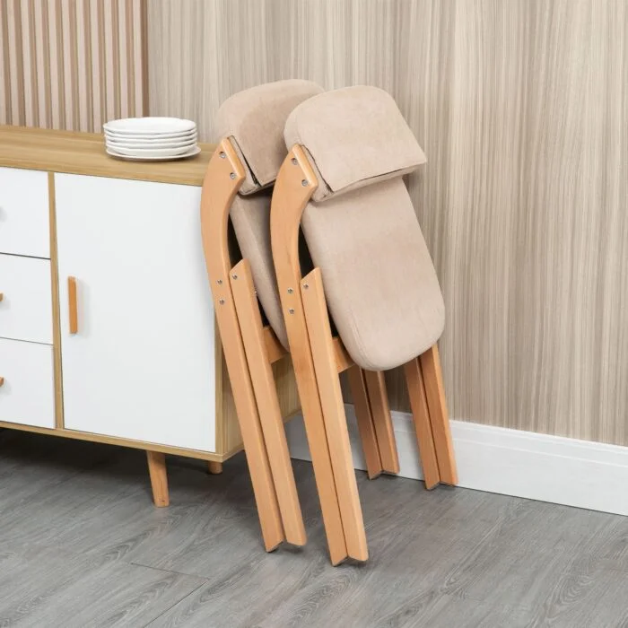 Klappstühle Set mit Polster  – Buchenholz – Bild 10