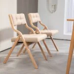 Klappstühle Set mit Polster – Gepolstert & Holz – Bild 8