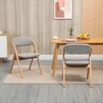 Klappstühle Set mit Polster  – Buchenholz – Bild 13