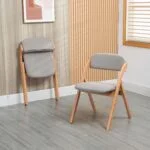 Klappstühle Set mit Polster  – Buchenholz – Bild 2