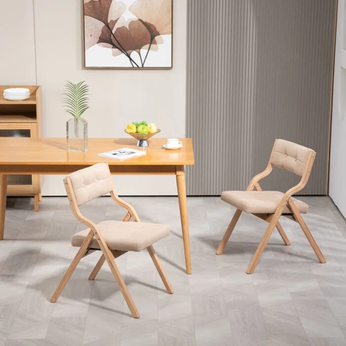 Klappstühle Set mit Polster – Gepolstert & Holz – Bild 7