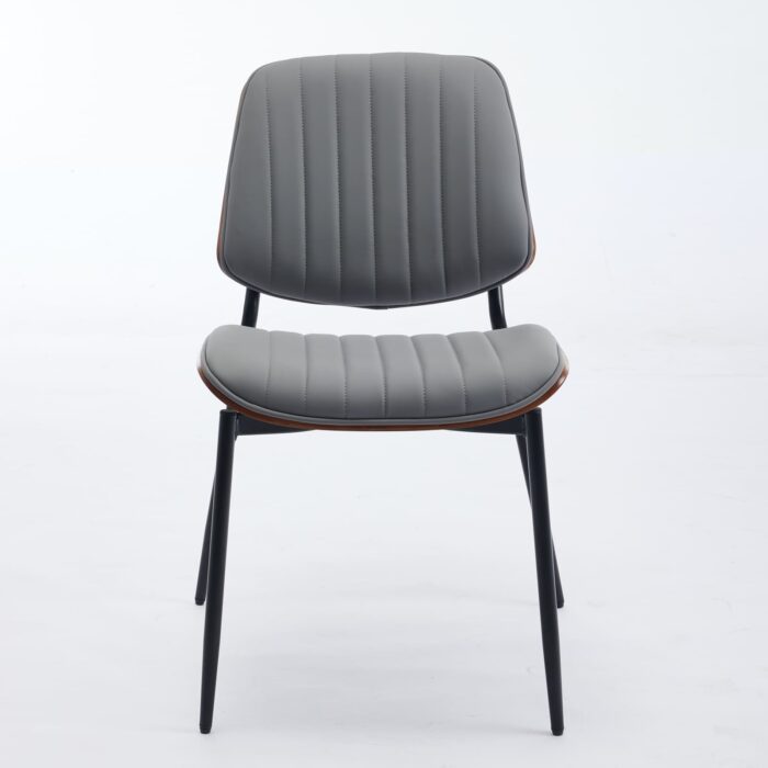 ELVA stühle Set – Walnuss Rückenlehne & Kunstleder Sitz – Bild 7