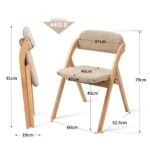 Klappstühle Set mit Polster  – Buchenholz – Bild 4
