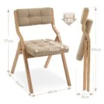 Klappstühle Set mit Polster – Gepolstert & Holz – Bild 5