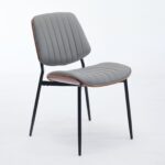 ELVA stühle Set – Walnuss Rückenlehne & Kunstleder Sitz – Bild 8