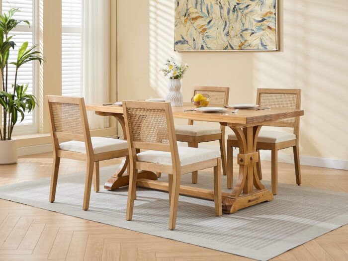 MIRA ESSZIMMERSTUHL | RATTAN FABRIC + WEICHE POLSTERUNG – Bild 7