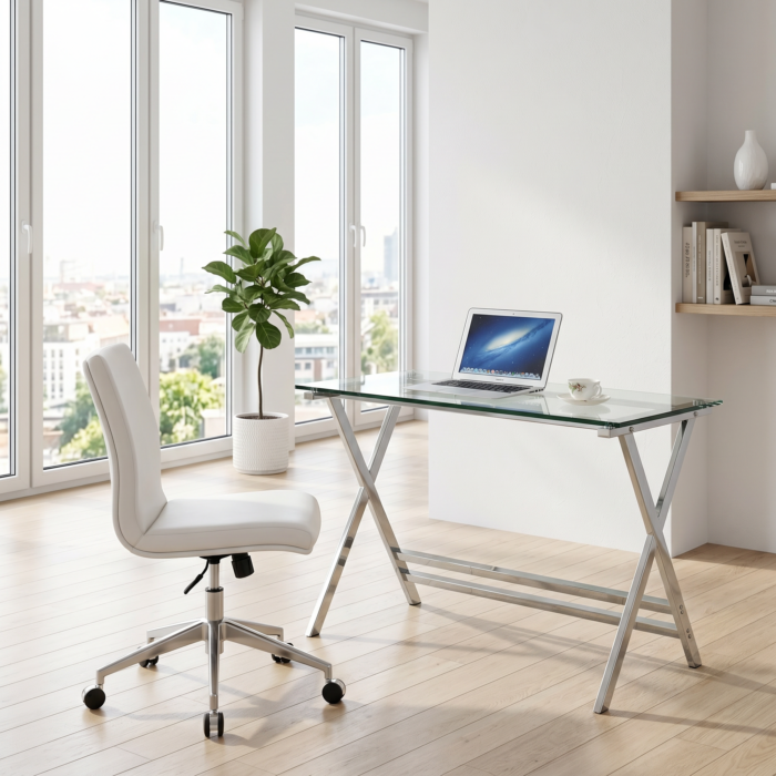 Schreibtisch NORA | Glas + robuste Tischplatte – Bild 4