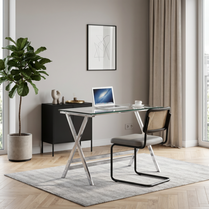 Schreibtisch NORA | Glas + robuste Tischplatte – Bild 6