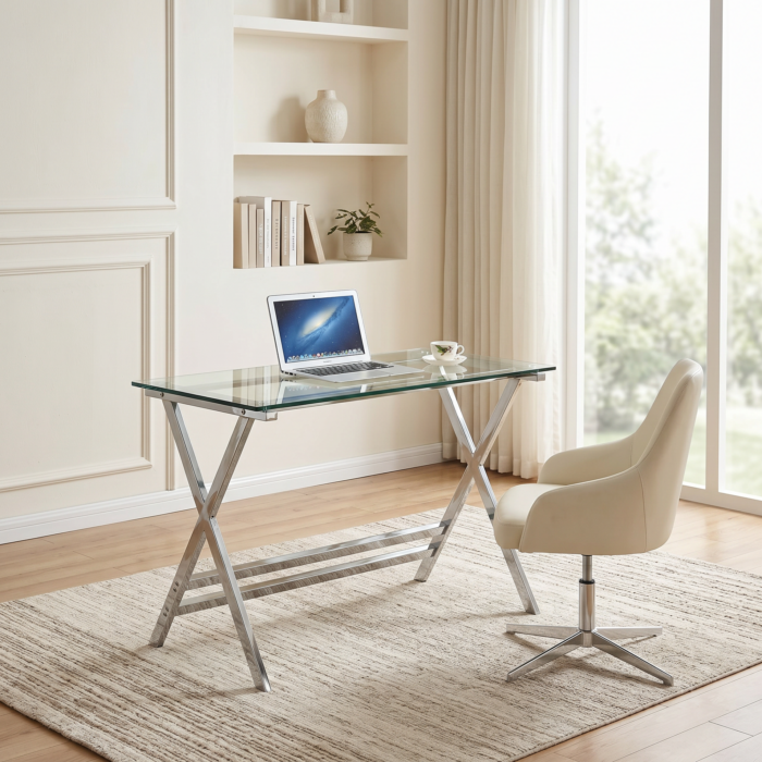 Schreibtisch NORA | Glas + robuste Tischplatte – Bild 7