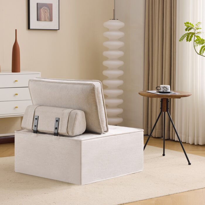 MODULA LOUNGESESSEL | LEINENSTOFF + SPERRHOLZ – Bild 5