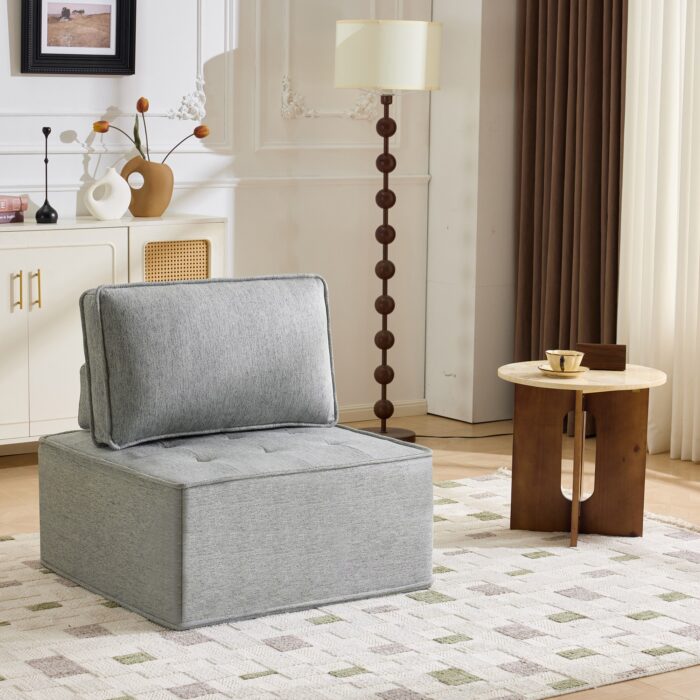 MODULA LOUNGESESSEL | LEINENSTOFF + SPERRHOLZ – Bild 8