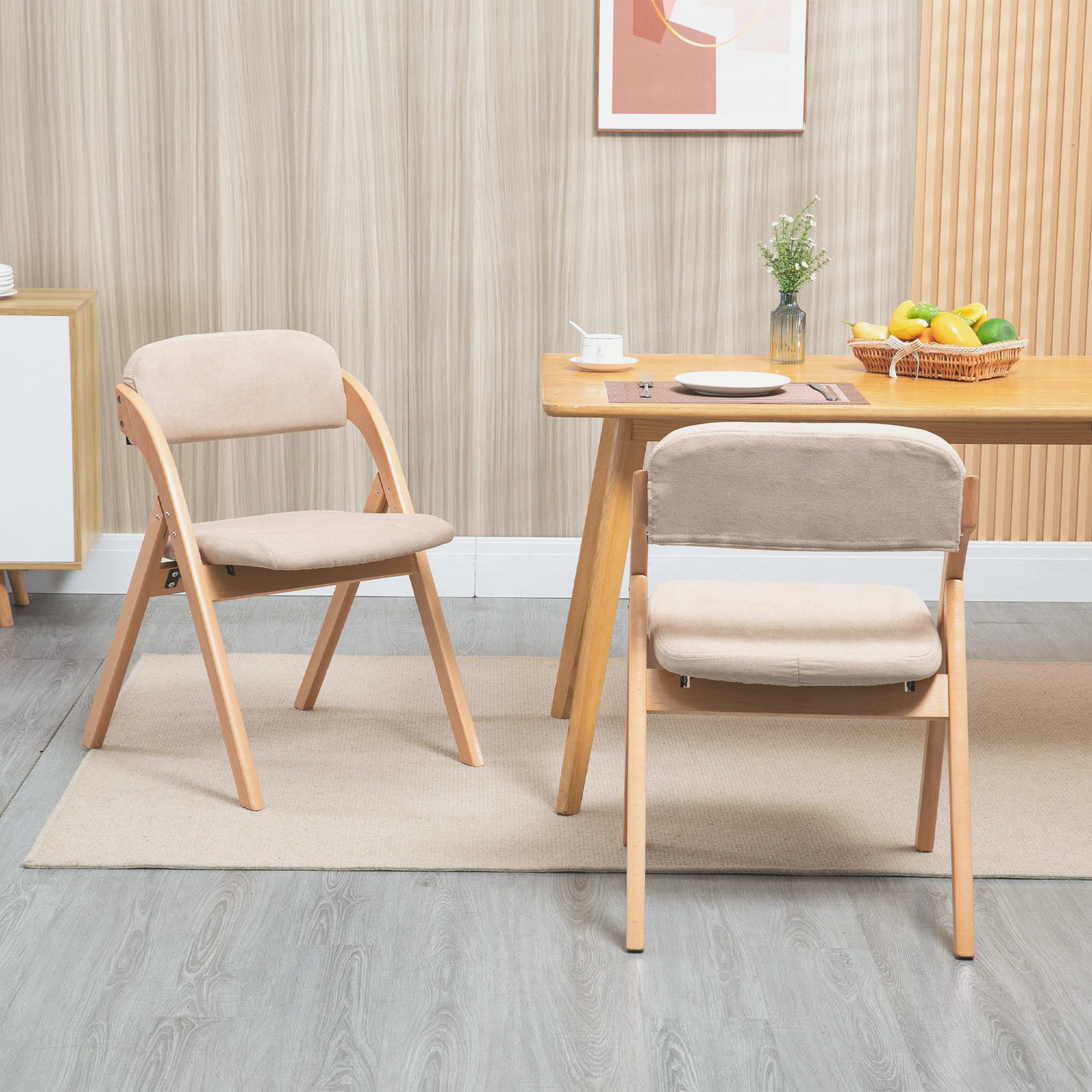29319_graded Klappstühle Set mit Polster – Buchenholz – Bild 1