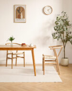 Esszimmerstuhl SW012 – Massivholz mit Papierseil-Sitz