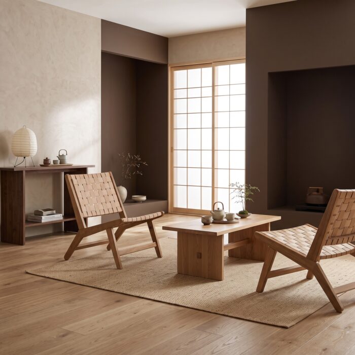 Loungesessel ZSH009 / ZSH010 – Buchenholz & Gurtgeflecht – Bild 12