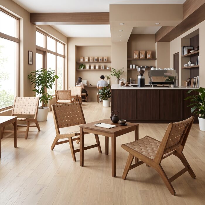 Loungesessel ZSH009 / ZSH010 – Buchenholz & Gurtgeflecht – Bild 14