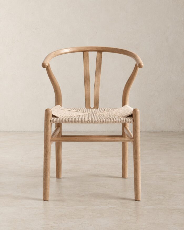 Esszimmerstuhl SW012 – Massivholz mit Papierseil-Sitz – Bild 2